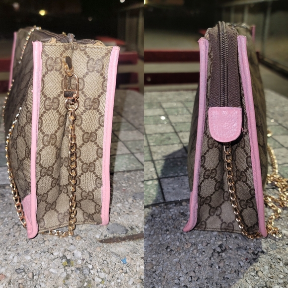 Gucci GG Supreme Interlocking  Clutch  Toiletry Crossbody Bag Authentic Vintage - Picture 7 of 16